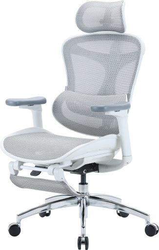 Крісло офісне з підставкою для ніг Sihoo DORO C300L Mesh White with footrest
