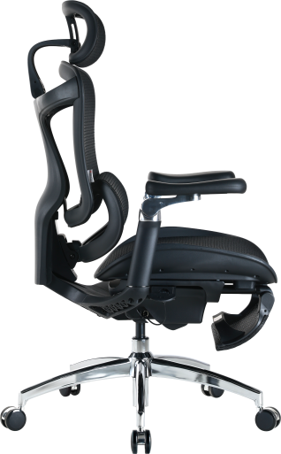 Крісло офісне з підставкою для ніг Sihoo DORO C300 Pro Mesh Black with footrest