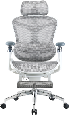 Крісло офісне з підставкою для ніг Sihoo DORO C300 Pro Mesh White with footrest