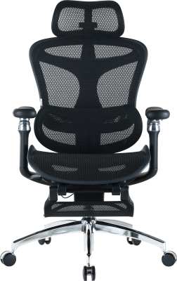 Крісло офісне з підставкою для ніг Sihoo DORO C300 Pro Mesh Black with footrest