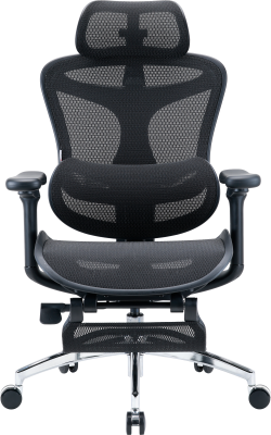 Крісло офісне з підставкою для ніг Sihoo DORO C300L Mesh Black with footrest