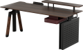 Комп’ютерний стіл з електрорегулюванням висоти Sihoo D07 1.6m Walnut/Black