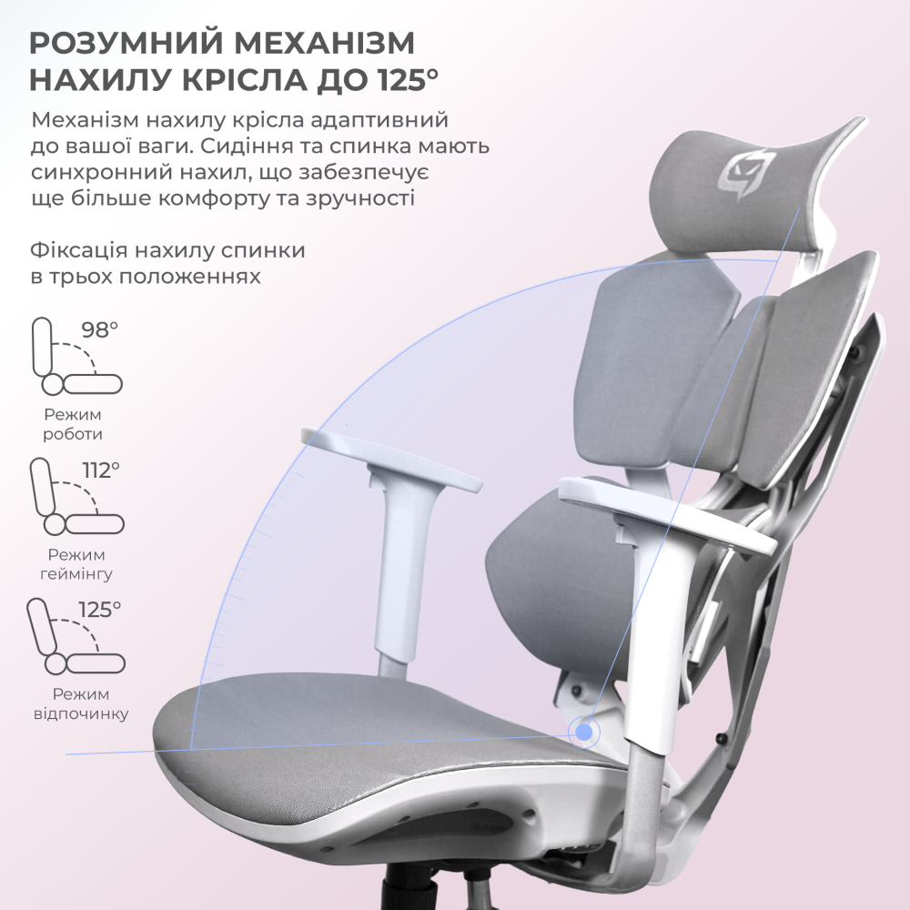 Крісло геймерське Sihoo Xallking X5C Mesh Grey