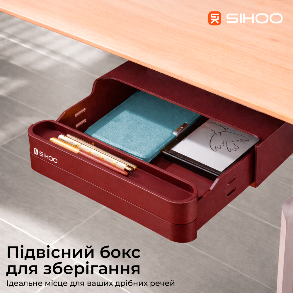 Комп’ютерний стіл з електрорегулюванням висоти Sihoo D07 1.6m Walnut/Black