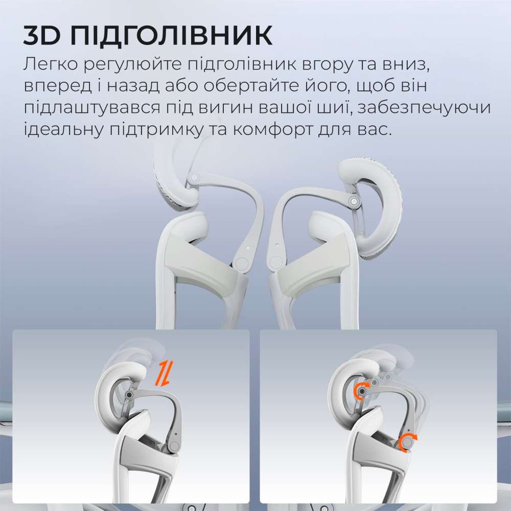 Крісло офісне з підставкою для ніг Sihoo DORO C300 Pro Mesh White with footrest