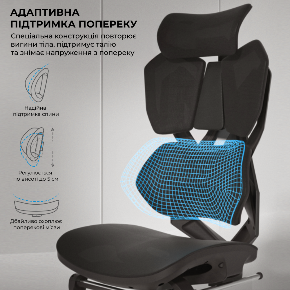 Крісло геймерське Sihoo Xallking X5C Mesh Black