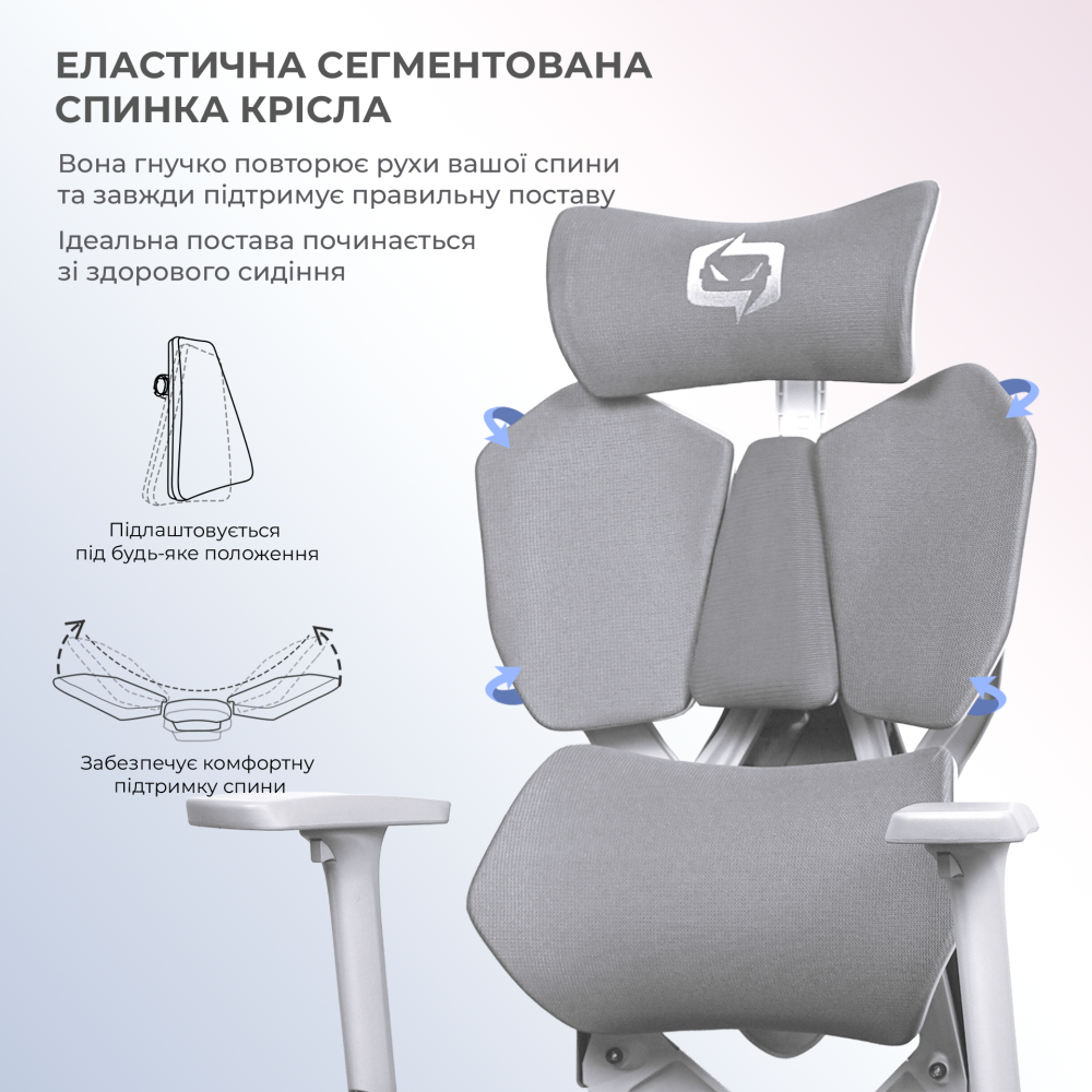 Крісло геймерське Sihoo Xallking X5C Mesh Grey