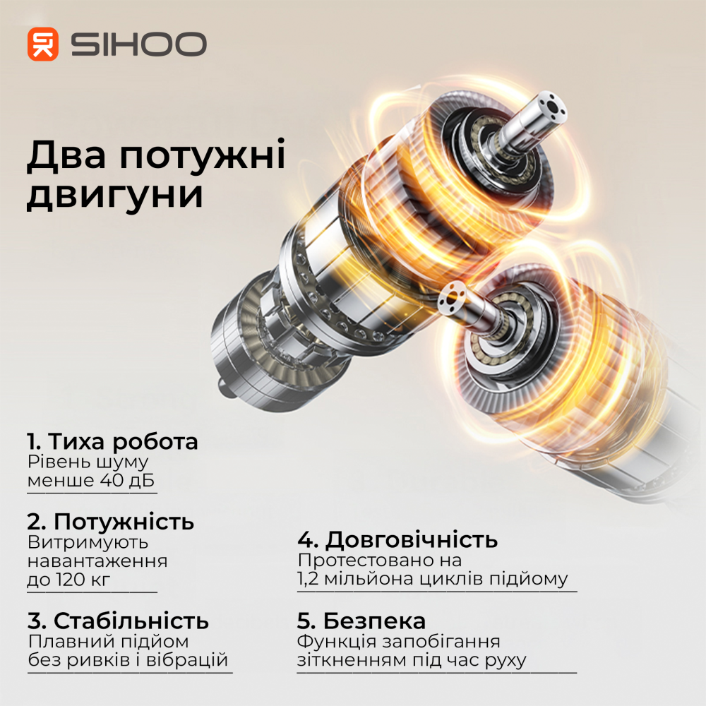 Комп’ютерний стіл з електрорегулюванням висоти Sihoo D07 1.6m Walnut/Black